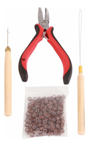 Agujas Para Extensiones De Cabello, 4 Unidades, Alicates Par