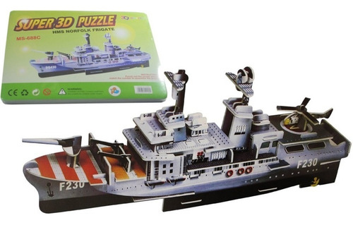 Rompecabezas 3d Puzzle Maqueta Barco Guerra Hms Norfolk