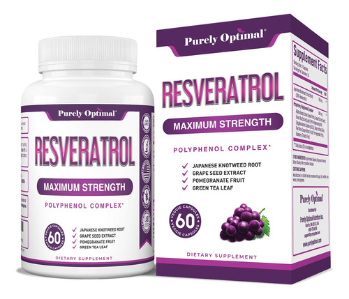 Suplemento De Resveratrol Puramente Ideal De 1500 Mg Com Ant