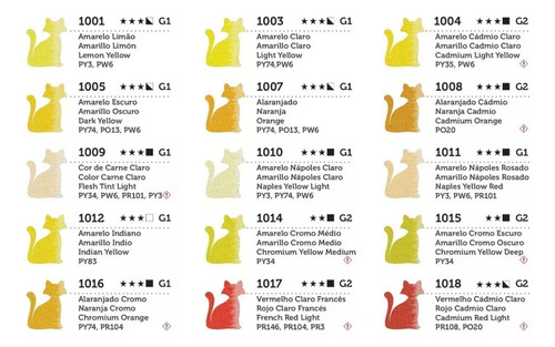 Kit 24 Tintas Óleo Gato Preto 20ml - Cores A Sua Escolha