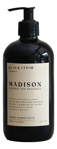 Crema Humectante 500 Ml Black Cedar Negro Madison