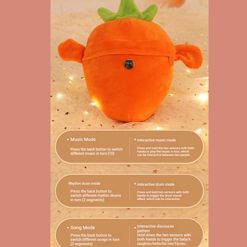 / Muñeca Interactiva Fruit Sensor Beat Piano Music For