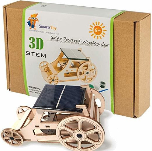 Modelo De Madera Del Coche Kits Solares De Bricolaje Para La