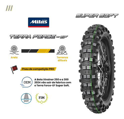 Pneu Traseiro Trilha Crf230 Crf 230 120/90-18 65 M Mitas