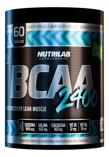 Suplemento En Comprimidos Nutrilab Suplementos Dietarios Leucina; Isoleucina; Valina