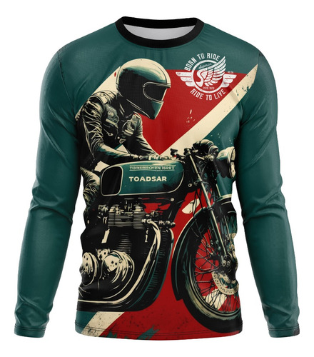 Playera Hombre Motocicleta Vintage Casual Moda Masculina 