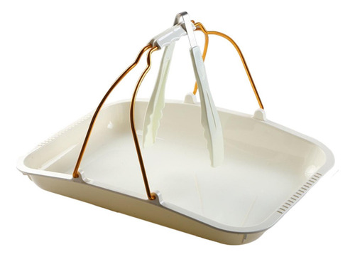 New Bandeja Cesta De Pan Rectangular Fácil Mango Y Clip.