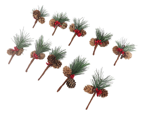 Mini Accesorios Para Árboles De Navidad: Piñas, Ramas De Pin