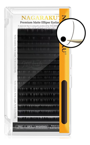 Cílios Nagaraku Fios Ellipse efeito rímel 0.15 D 13mm cor preto 16 fileiras