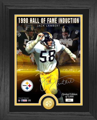 Cuadro Hof Induction Steelers Jack Lambert