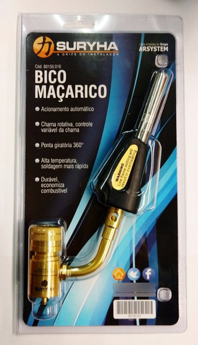 Maçarico Portátil Automático P/ Refrigeração Suryha 1200°