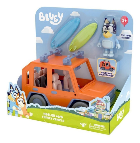 Bluey Auto Paseo Familiar Figura Muñeco