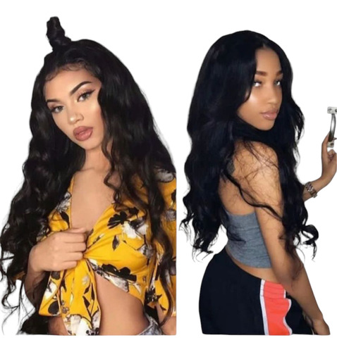 Lace Front Cabelo Humano 60 Cm Preto M
