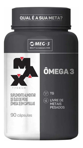 Ômega 3 - 90 Cápsulas - Max Titanium