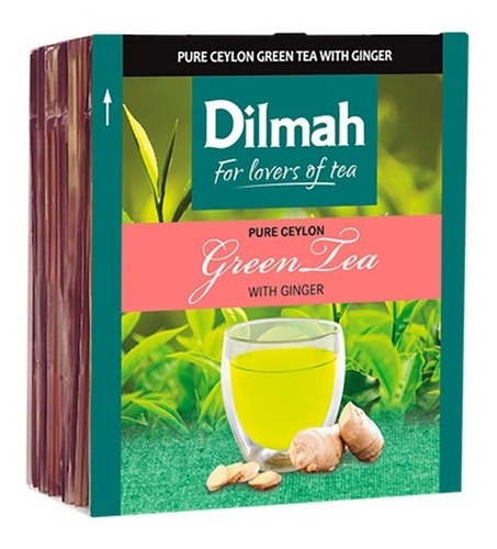 Te Dilmah - Te Verde Ceilan Con Jengibre 20 Gr. (10 X 2 Gr.)