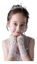 Comprar Guantes Primera Comunión Princesa Blancos Encaje Gala Brilla