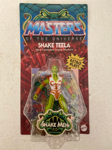 Snake Teela Motu Origins Retro Play Mattel Wave 13 Unpunched (Usado)