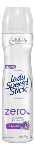 Lady Speed Stick Desodorante Zero En Aerosol 150 Ml. Brinda