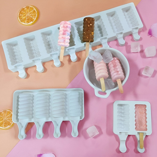 Molde Helado Silicona Molde Helados Moldes Paletas Espiral Color Blanco