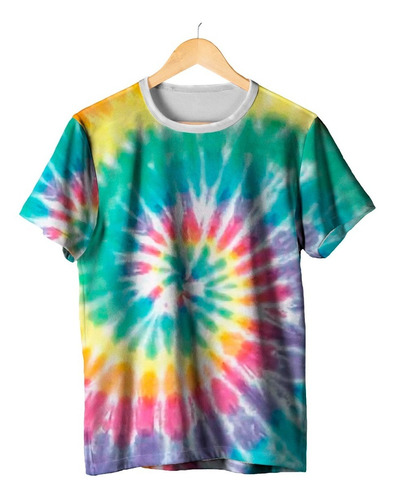 Camiseta Tie Dye Psicodélico Hype Hippie Vibes Colors Summer