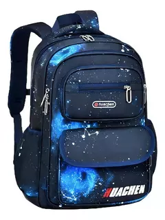 Mochila escolar Genérica F026-013-1 color azul 35L