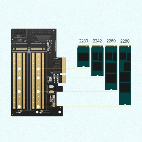 Adaptador Tarjeta De Expansion Pcie M2 Sata Nvme - Ugreen