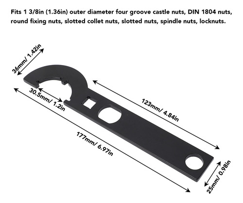 Llave Rescue Nut, Color Negro, Acero 45, Alta Resistencia