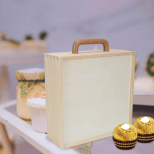 Caja De Madera Con Asa Con Tapa Cajas Tapa De Madera Grande