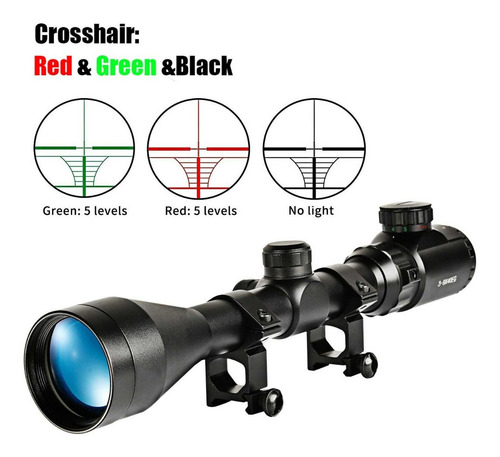 Imagen 9 de 9 de Mira Telescópica Rojo/verde 3-9x40 Eg Iluminacion