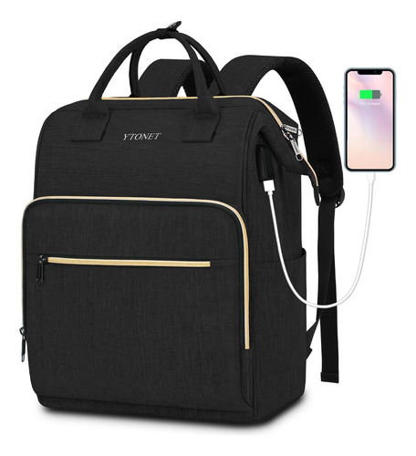 Mochila Antirrobo Para Portátil Ytonet Con Carga Usb Water R