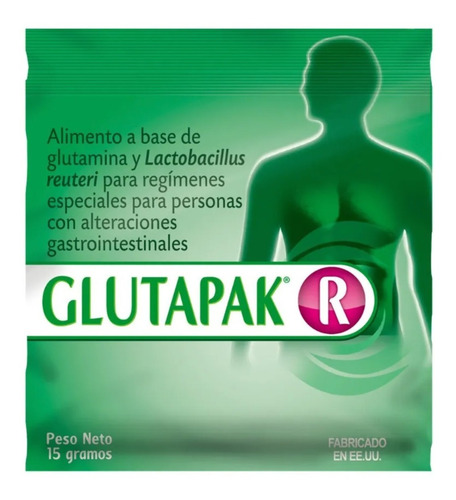 Imagen 1 de 5 de Glutapak R L-glutamina Y Lactobacillus Flora Intestinal 15 G