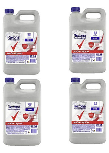 Jabon Rexona Antibacterial Para Manos Pack X4u - 5 Lts.