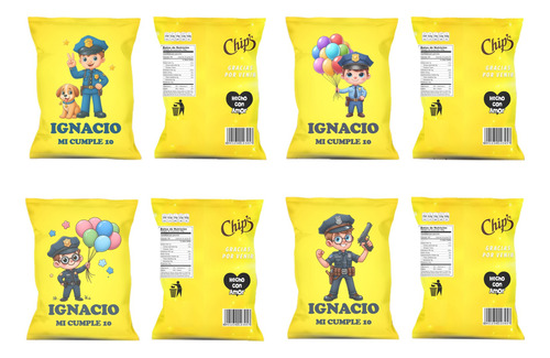 Chip Bag Kit Imprimible Bolsitas: Máquinas Excavadoras +edit