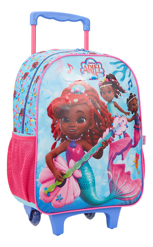 Kit De Mochila Escolar A Pequena Sereia Kit Ariel Ps X Va25 - Azul