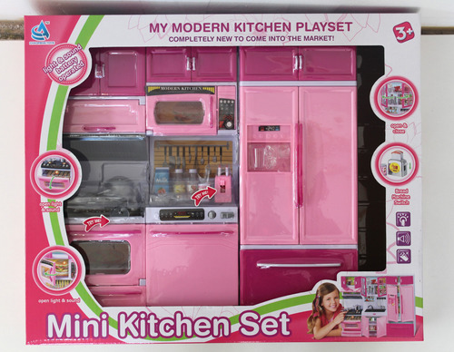 Set Mini Cocina Con Aperturas De Gavetas