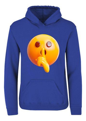 Sudadera Juvenil Capucha Personalizada Emoji Silencio