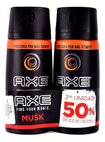 Axe - Pck - 2 Deos 25 % Off - Musk - 96 G