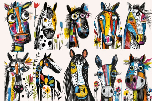 Imágenes Digitales Caballos Doodle 117773982