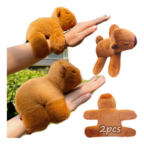 Capibara Peluche Lindo Pulseras Bofetada Kawaii Regalos 2pcs