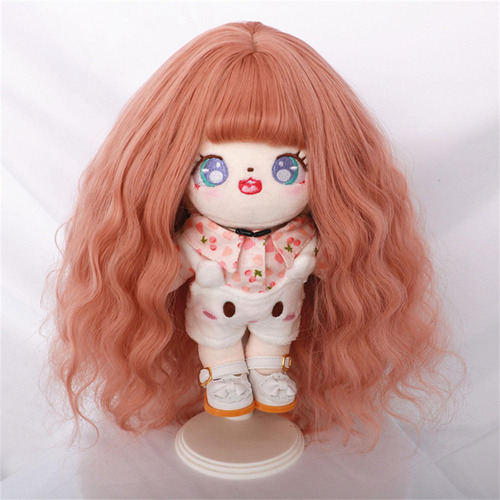 Peluca De Muñeca De Algodón De 20 Cm, Pelo Largo Y , De