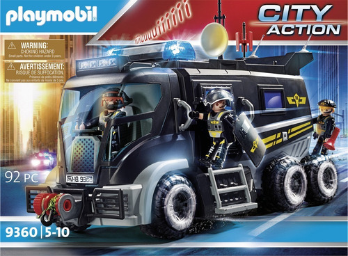 Vehiculo De Policia Fuerzas Especiales - Playmobil - 9360 Cantidad de piezas 92