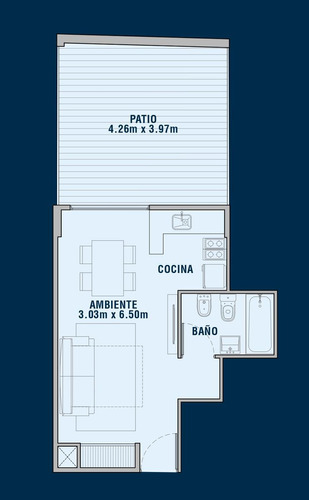 Departamento Apto Blanqueo 1 Dormitorio - Monserrat