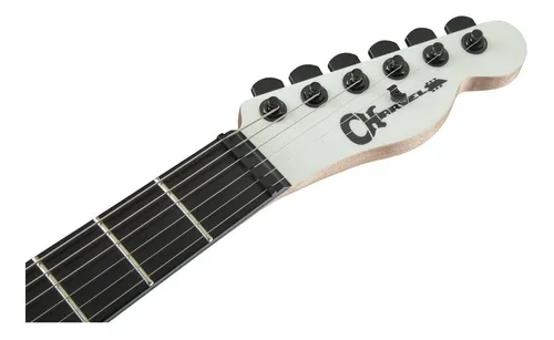 Guitarra eléctrica Charvel Pro-Mod Joe Duplantier San Dimas san dimas style 2 de caoba/nato satin white satin con diapasón de ébano