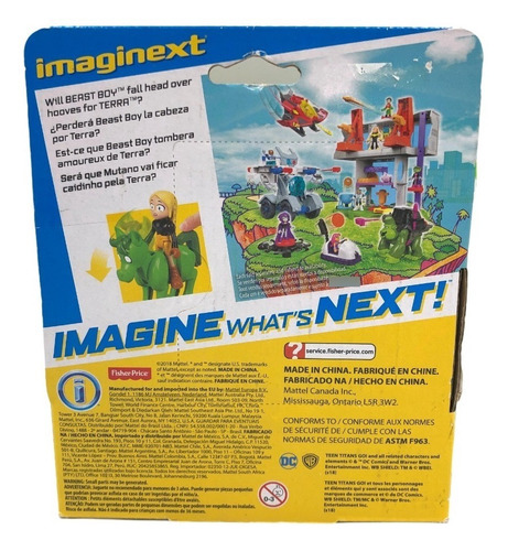 Imaginext Muñeco Teen Titans Go Dc Beast Boy Terra Ruedestoy