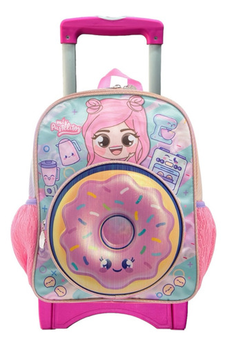 Kit Mochila Pastelitos Ruedas Original Lonch Lap Kinder Dona