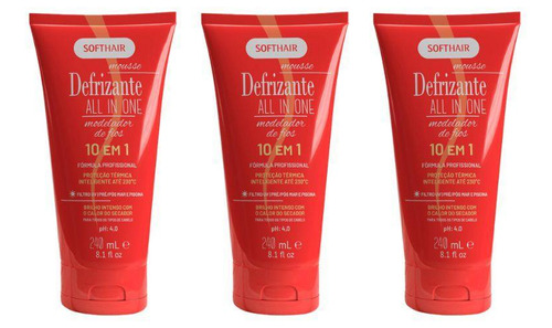 Defrizante Soft Hair 240 Ml 10 Em 1-kit C/3un