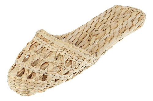 1 Par De Sandalias De Malla De Ratán De Paja Hechas A Mano