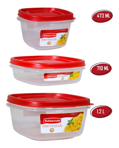 3 Recipientes Porta Comidas Coca Rubbermaid Lonchera