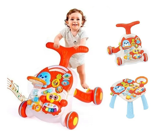 Andador Caminador Mesa Didactica Bebe 2 En 1 Babymovil