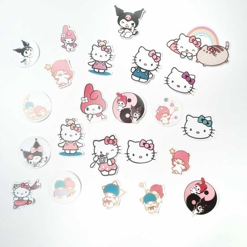 Imagen 1 de 1 de Pack De 25 Stickers - Hello Kitty - Scrapbooking